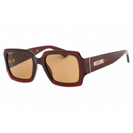 Moschino Women's Sunglasses - Red Rectangular Frame Brown Lens | MOS063/S 0C9A 70 ,