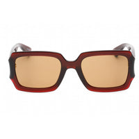 Moschino Women's Sunglasses - Red Rectangular Frame Brown Lens | MOS063/S 0C9A 70 ,