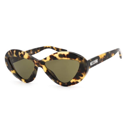 Moschino Women's Sunglasses - Yellow Havana Cat Eye Acetate Frame | MOS076/S 0EPZ QT ,