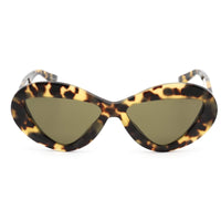 Moschino Women's Sunglasses - Yellow Havana Cat Eye Acetate Frame | MOS076/S 0EPZ QT ,