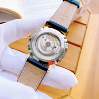 Movado Men's Automatic Watch - Museum Classic Black Dial Leather Strap | 0607300 ,