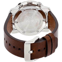 Movado Men's Chrono Watch - Bold Brown Leather Strap Silver Dial | 3600465 ,