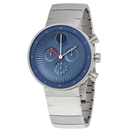 Movado Men's Chronograph Watch - Edge Blue Dial Stainless Steel Bracelet | 3680010 ,