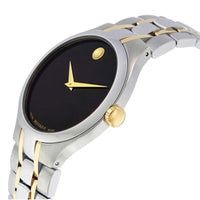 Movado Men's Quartz Watch - Black Dial Silver Tone Case Two Tone Bracelet | 0606958 ,