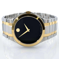 Movado Men's Quartz Watch - Black Dial Two Tone Stainless Steel Bracelet | 0606896 ,