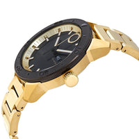 Movado Men's Quartz Watch - Bold Black Dial Yellow Gold Bracelet | 3600605 ,