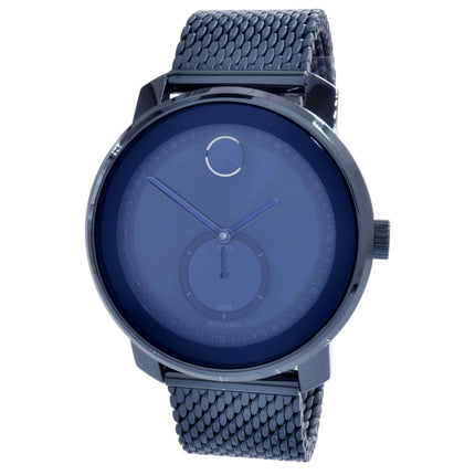 Movado Men's Quartz Watch - Bold Blue Dial Stainless Steel Mesh Bracelet | 3600680 ,
