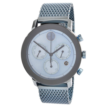 Movado Men's Quartz Watch - Bold Evolution Chrono Blue Dial Mesh Bracelet | 3600759 ,