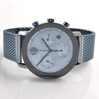 Movado Men's Quartz Watch - Bold Evolution Chrono Blue Dial Mesh Bracelet | 3600759 ,