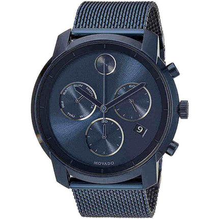 Movado Men's Quartz Watch - Bold Stainless Steel Mesh Bracelet Blue Dial | 3600403 ,