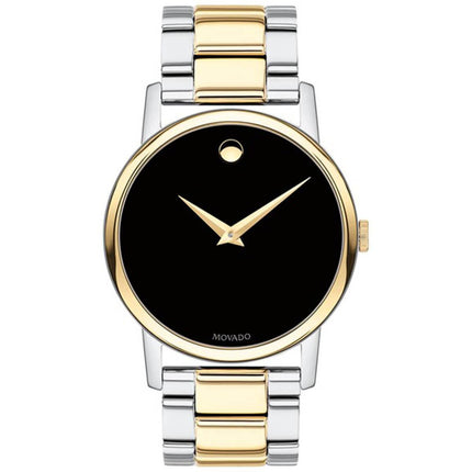 Movado Men's Quartz Watch - Classic Museum Black Dial Two Tone Bracelet | 2100016 ,