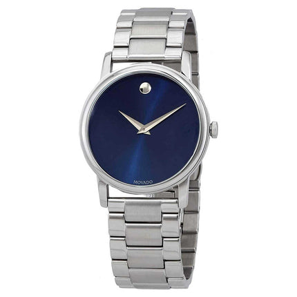 Movado Men's Quartz Watch - Classic Museum Blue Dial Stainless Steel Bracelet | 2100015 ,
