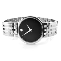 Movado Men's Quartz Watch - Esperanza Black Dial Silver Tone Bracelet | 0606042 ,