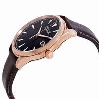 Movado Men's Quartz Watch - Heritage Black Dial Brown Leather Strap | 3650020 ,