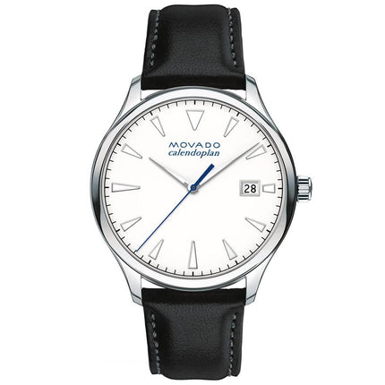 Movado Men's Quartz Watch - Heritage Series Calendoplan White Dial Strap | 3650002 ,