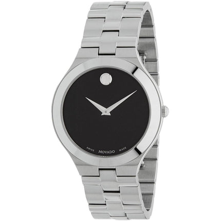 Movado Men's Quartz Watch - Juro Black Dial Stainless Steel Bracelet | 0607442 ,