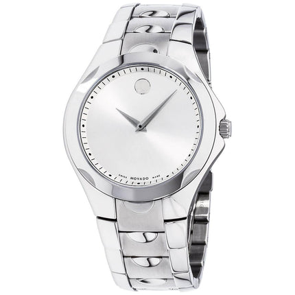 Movado Men's Quartz Watch - Luno Silver Tone Dial Stainless Steel Bracelet | 0606379 ,