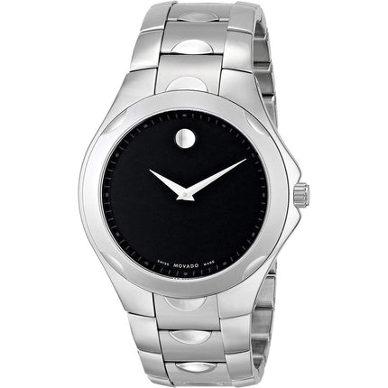 Movado Men's Quartz Watch - Luno Sport Black Dial Stainless Steel Bracelet | 0606378 ,