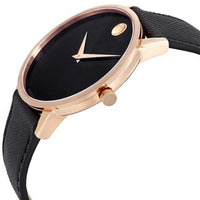 Movado Men's Quartz Watch - Museum Rose Gold Case Genuine Leather Strap | 0607196 ,