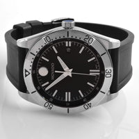 Movado Men's Quartz Watch - Sport Silver Tone Case Black Rubber Strap | 0607434 ,
