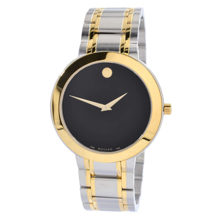 Movado Men's Quartz Watch - Stiri Black Dial Two Tone Stainless Steel Bracelet | 0607278 ,