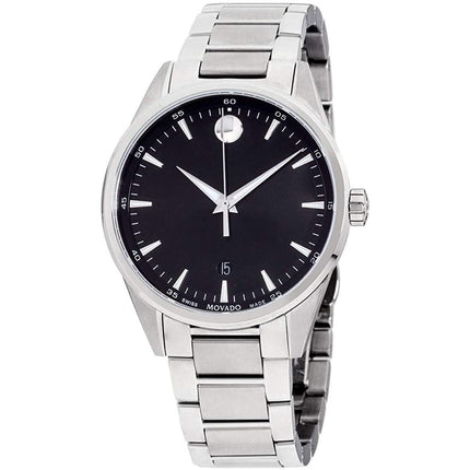 Movado Men's Quartz Watch - Stratus Black Dial Stainless Steel Bracelet | 0607243 ,