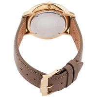 Movado Men's Quartz Watch - Ultra Slim Beige Dial Taupe Leather Strap | 0607375 ,