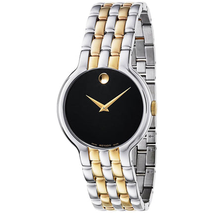 Movado Men's Quartz Watch - Veturi Black Dial Two Tone Steel Bracelet | 0606932 ,