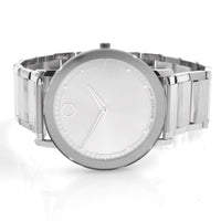Movado Men's Swiss Quartz Watch - Sapphire Silver Dial Bracelet | 0607407 ,