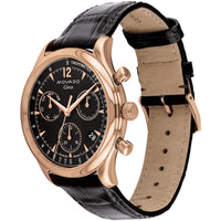 Movado Men's Watch - Heritage Circa Chronograph Faux Crocodile Leather Strap | 3650133 ,