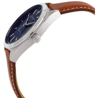 Movado Men's Watch - Heritage Datron Date Display Blue Dial Cognac Strap | 3650141 ,
