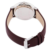 Movado Men's Watch - Modern 47 Silver Tone Case Brown Dial Leather Strap | 0607256 ,