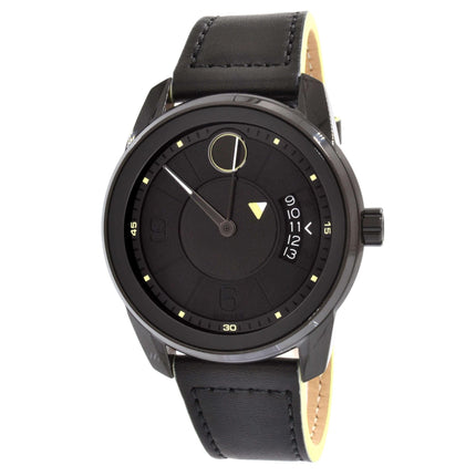 Movado Men's Watch - Trend Black Stainless Steel Case Leather Strap Quartz | 3600696 ,