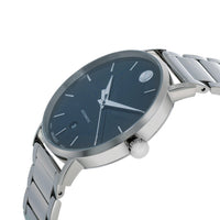 Movado Museum Classic Blue Dial Stainless Steel Date Men's Automatic Watch 607302 ,