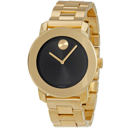 Movado Unisex Bracelet Watch - Bold Swiss Quartz Yellow Gold Steel | 3600397 ,