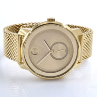 Movado Unisex Quartz Watch - Trend Gold Tone Dial Mesh Bracelet | 3600678 ,
