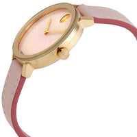 Movado Women's Quartz Watch - Bold Evolution Rose Dial Pink Leather Strap | 3600701 ,