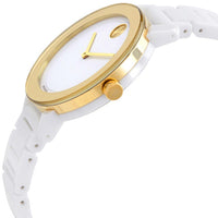 Movado Women's Quartz Watch - Bold Evolution White Dial Ceramic Bracelet | 3600710 ,