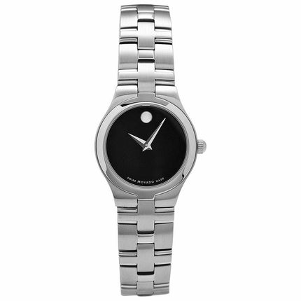 Movado Women's Quartz Watch - Juro Black Dial Stainless Steel Bracelet | 0605024 ,