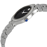 Movado Women's Quartz Watch - Juro Black Dial Stainless Steel Bracelet | 0607444 ,