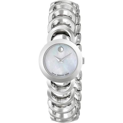 Movado Women's Quartz Watch - Rondiro Mother of Pearl Dial Steel Bracelet | 0606249 ,