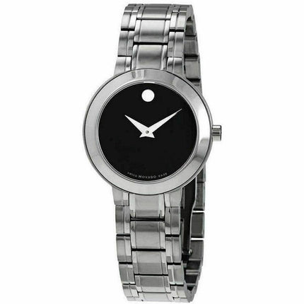 Movado Women's Quartz Watch - Stiri Black Dial Stainless Steel Bracelet | 0607280 ,