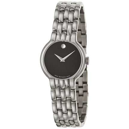 Movado Women's Quartz Watch - Veturi Black Dial Stainless Steel Bracelet | 0606338 ,