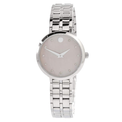 Movado Women's Watch - Kora Diamond Pink Mother of Pearl Dial Bracelet | 0607322 ,