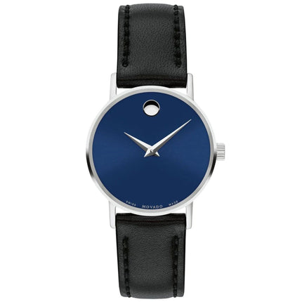 Movado Women's Watch - Museum Classic Silver Tone Case Blue Dial Strap | 0607318 ,