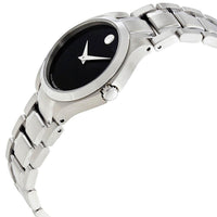 Movado Women's Watch - Swiss Collection Black Dial Silver Tone Bracelet | 606784 ,
