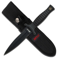 MTech USA Boot Knife - Steel Double Edged Dagger Fixed Blade Rubber Handle | MT-097 ,