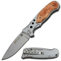 MTech USA Folding Knife - Bead Blast Stainless Steel Blade Liner Lock | MT-423SL ,