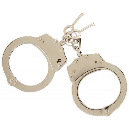 MTech USA Handcuffs - Nickel Plated Carbon Steel Double Lock with Keys | MT-S4508DL ,