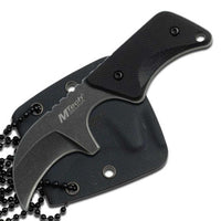 MTech USA Neck Knife - Stonewashed Fixed Stainless Blade with Kydex Sheath | MT-674 ,